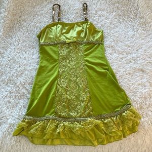 Green lace dress